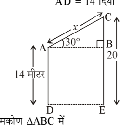 कक्षा 10 गणित पाठ 9 त्रिकोणमिति के कुछ अनुप्रयोग चित्र 38