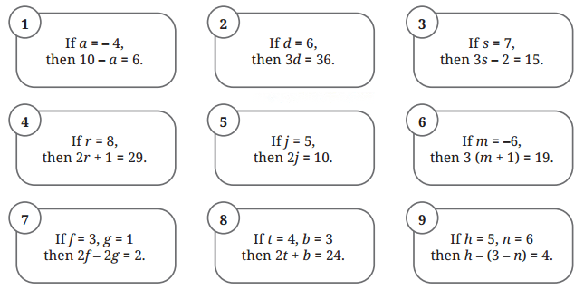 Expressions using Letter Numbers Diagram 3