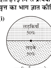 Pie chart showing 50% girls, 50% boys