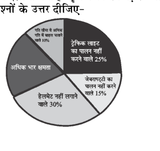 पाई चार्ट (Pie Chart) जिसमें विभिन्न श्रेणियों का प्रतिशत दिया गया है।