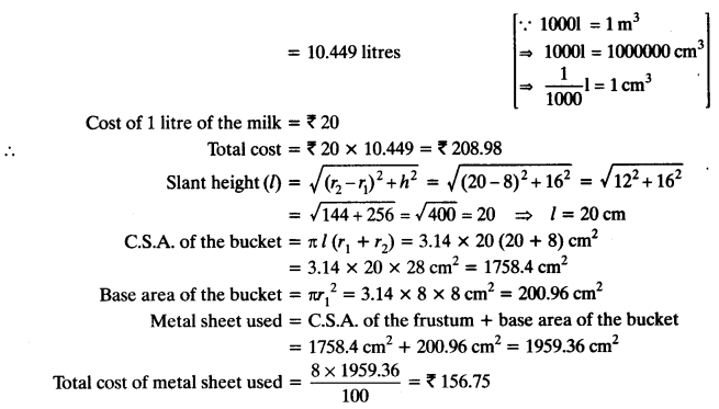 NCERT Solutions for Class 10 Maths Chapter 13 Surface Areas and Volumes Ex 13.4 6