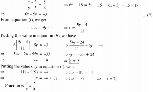 NCERT Solutions for Class 10 Maths Chapter 3 Pair of Linear Equations in Two Variables Ex 3.4 2