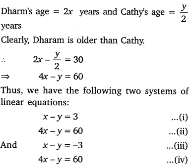 NCERT Solutions for Class 10 Maths Chapter 3 Pair of Linear Equations in Two Variables Ex 3.7 Q1