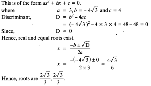 NCERT Solutions for Class 10 Maths Chapter 4 Quadratic Equations Ex 4.4 1