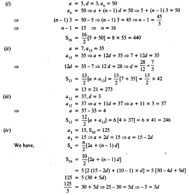 NCERT Solutions for Class 10 Maths Chapter 5 Arithmetic Progressions Ex 5.3 4