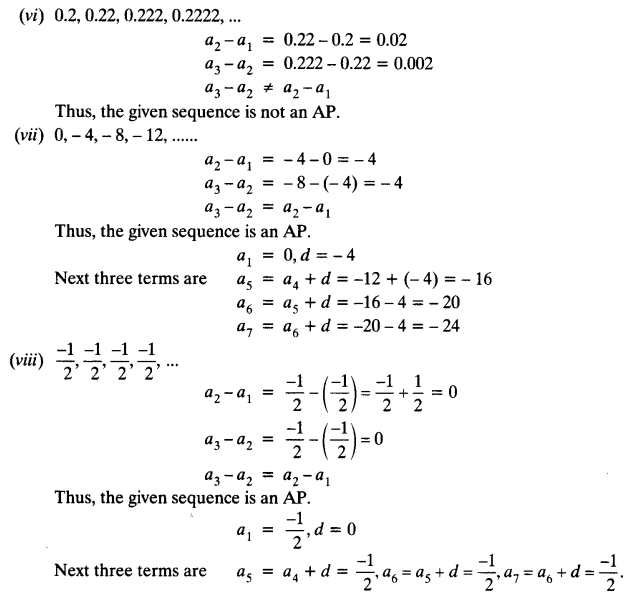 NCERT Solutions for Class 10 Maths Chapter 5 Arithmetic Progressions Ex 5.1 5