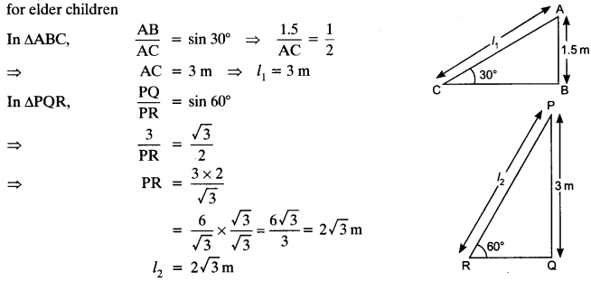 NCERT Solutions for Class 10 Maths Chapter 9 Some Applications of Trigonometry Ex 9.1 5