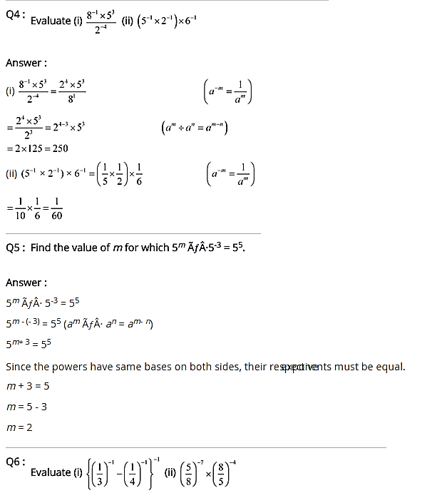 NCERT Solutions for Class 8 Maths Chapter 12 Exponents and Powers Ex 12.1 q-4
