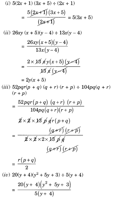 NCERT Solutions for Class 8 Maths Chapter 14 Factorisation Ex 14.3 Q4
