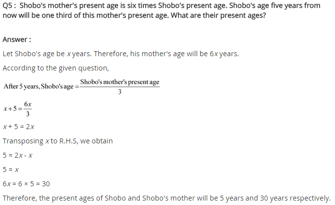 NCERT Solutions for Class 8 Maths Chapter 2 Linear Equations in One Variable Ex 2.4 q-5