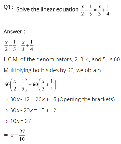 NCERT Solutions for Class 8 Maths Chapter 2 Linear Equations in One Variable Ex 2.5 q-1