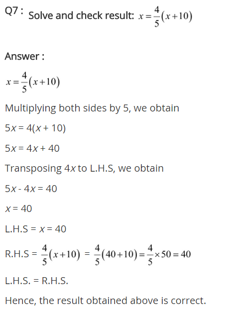 NCERT Solutions for Class 8 Maths Chapter 2 Linear Equations in One Variable Ex 2.3 q-7