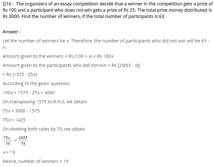 NCERT Solutions for Class 8 Maths Chapter 2 Linear Equations in One Variable Ex 2.2 q-16