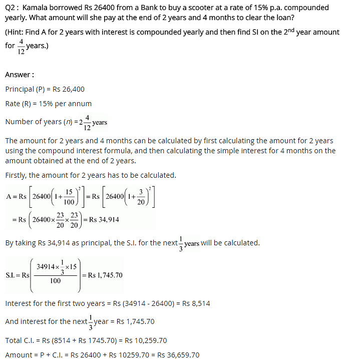 NCERT Solutions for Class 8 Maths Chapter 8 Comparing Quantities Ex 8.3 q-2