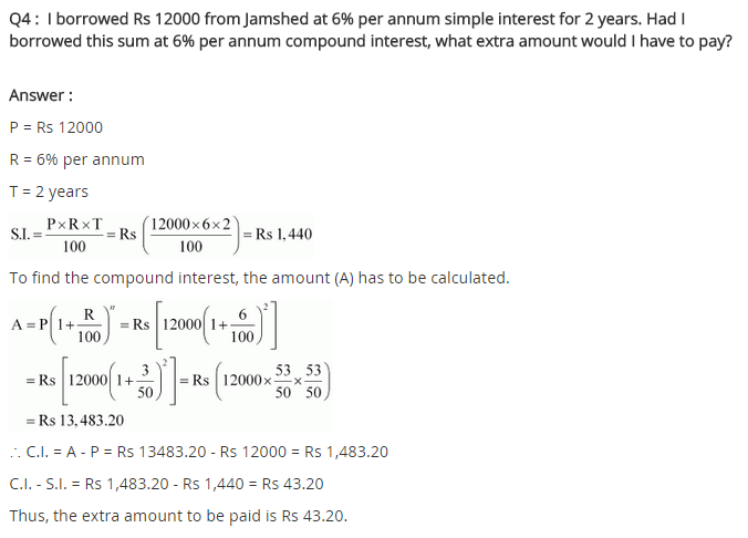 NCERT Solutions for Class 8 Maths Chapter 8 Comparing Quantities Ex 8.3 q-4