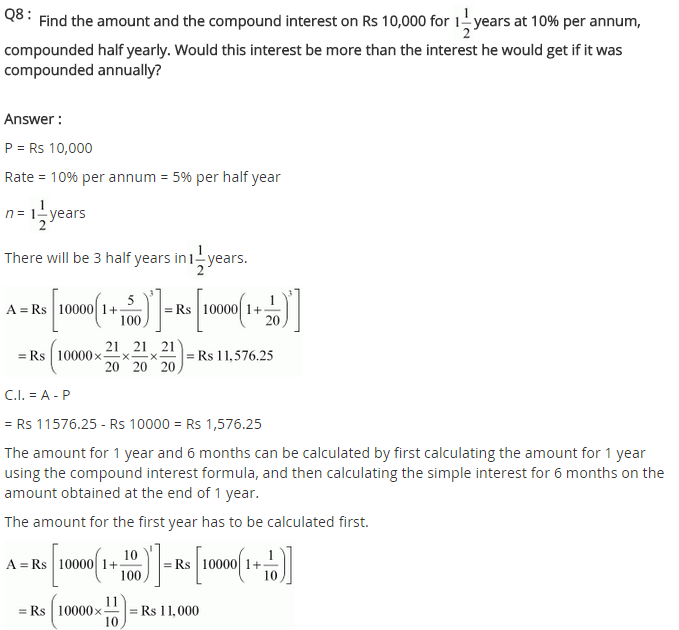 NCERT Solutions for Class 8 Maths Chapter 8 Comparing Quantities Ex 8.3 q-8