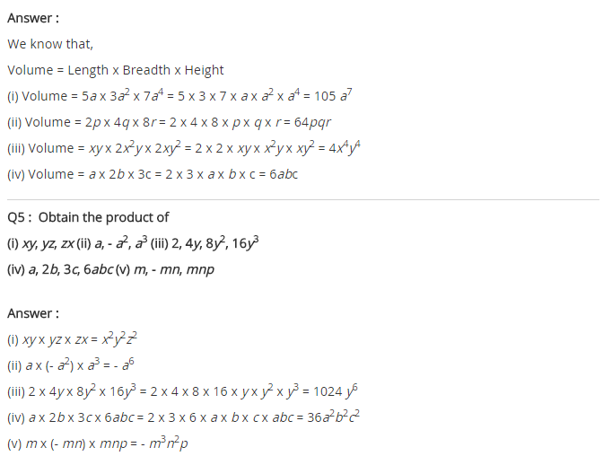 NCERT Solutions for Class 8 Maths Chapter 9 Algebraic Expressions and Identities Ex 9.2 q-4