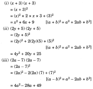 NCERT Solutions for Class 8 Maths Chapter 9 Algebraic Expressions and Identities Ex 9.5 Q1