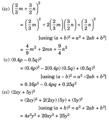 NCERT Solutions for Class 8 Maths Chapter 9 Algebraic Expressions and Identities Ex 9.5 Q3.1