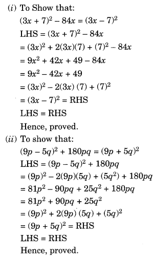 NCERT Solutions for Class 8 Maths Chapter 9 Algebraic Expressions and Identities Ex 9.5 Q5