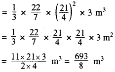 RBSE Solutions for Class 9 Maths Chapter 13 पृष्ठीय क्षेत्रफल एवं आयतन Ex 13.7 4